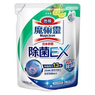 魔術靈 除菌EX地板清潔劑補充包-草本香1800ml