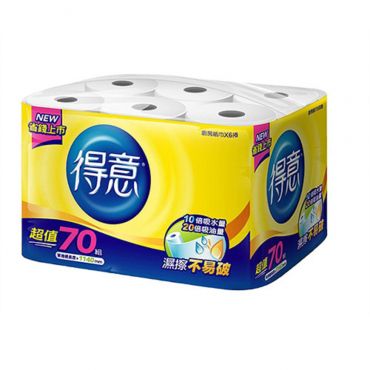 得意 廚房紙巾70組x6捲x8串