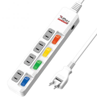 iPlus+保護傘 4切4座2P延長線PU-2445 (1.8M)