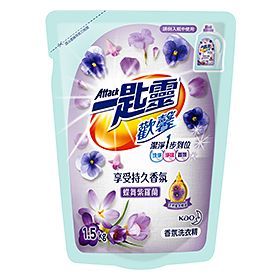 一匙靈 歡馨香氛洗衣精補充包-蝶舞紫羅蘭1.5kg