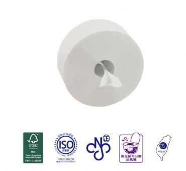 五月花 中央抽取式大捲筒衛生紙1050抽x3捲x4袋-須搭配專屬衛生紙架使用